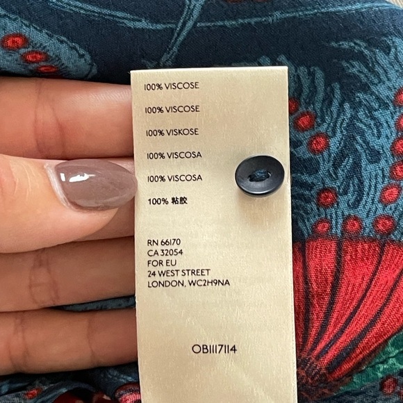 Maeve Anthropologie Lettia Smocked Floral Blouse Multicolored Size XS - Picture 7 of 8